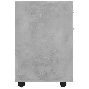 Berkfield Rolling Cabinet Concrete Grey 45x38x54 cm Engineered Wood