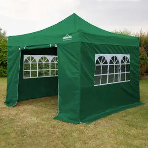 Dellonda Premium 3x3m Pop-Up Gazebo & Side Walls with Carry Bag, Stakes & Weight Bags