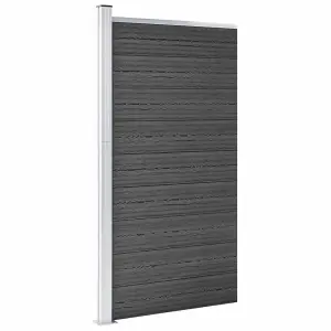 Berkfield Fence Panel WPC 95x186 cm Black