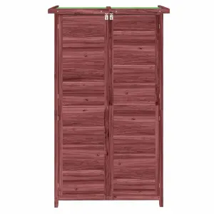 Berkfield Garden Tool Shed Mocha 83x57x140 cm Solid Wood Pine