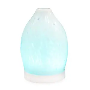 ValueLights White Confetti Glass Aroma Diffuser Lamp Essential Oil Aromatherapy Colour Changing Light