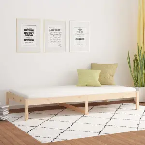 Berkfield Day Bed 90x190 cm Single Solid Wood Pine