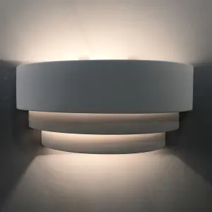 Harper Living White Layered Semi-Circle Indoor Wall Light