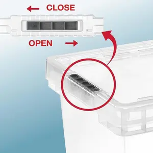 1 x Modular Plastic Storage Container 45 Litre Ultra Resistant With Secure Clip Lock Lid