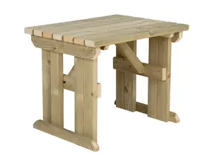 Hollies wooden garden table, outdoor pinic dining desk(6ft, Natural finish)