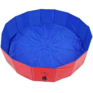 X-Large Dog Paddling Pool Pet Bath Tub Washing Swimming Cool Folding Portable