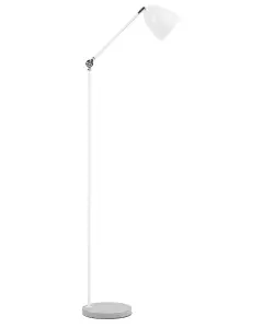 Beliani Modern Metal Floor Lamp White CHANZA