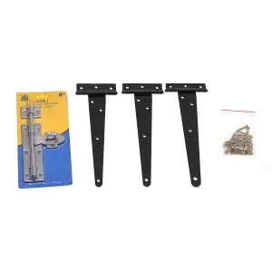 Heavy Duty Semi Braced Arch Top Fence Gate Kit with Gate Latch, Anti Sag Design, 90cm x 210cm