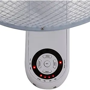 MYLEK 16" Wall Fan White - Oscillating Design with 3 Speed Settings & 2 Fan Modes - Remote Control or Manual