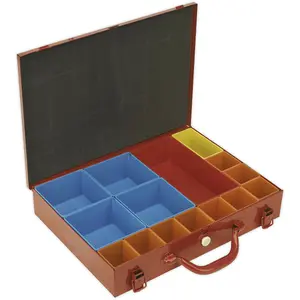 Durable 15 Compartment Metal Storage Case for Tools and Parts