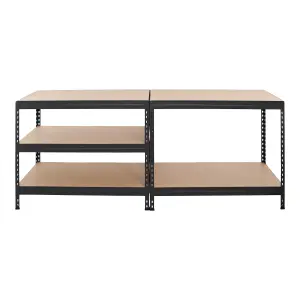 GoodHome Rand 5 shelf HDF & steel Shelving unit (H)1800mm (W)970mm (D)400mm