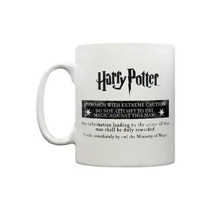 Harry Potter Wanted Mug Black/White (One Size)