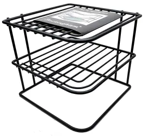 Buckingham 3 Tier Corner Plate Kitchen Cupboard Organiser, Storage Rack, Black , High End Premium Quality