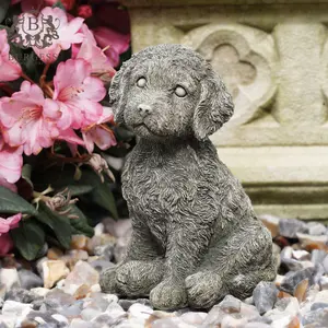 Cockapoo Puppy Dog Stone Statue Animal Outdoor Garden Ornament Decoration British Made Sculpture