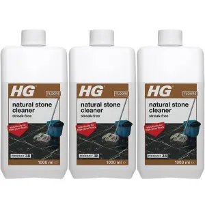 HG Natural Stone Cleaner Streak Free 1 Litre (Product 38) x 3