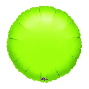 Unique Party Round Foil Balloon (Pack Of 5) Lime Green (18in)