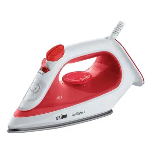 Braun 1900W Texstyle 1 Steam Iron, Red