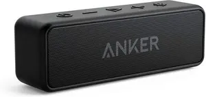 Anker Soundcore 2 Portable Bluetooth Speaker With 12W Stereo Sound, Bassup, IPX7 Waterproof, 24-Hour Playtime, Wireless Stereo Pairing, Speaker For