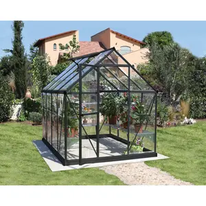 Harmony Greenhouse 6 x 4 Grey / 208cm H x 185cm W x 247cm D