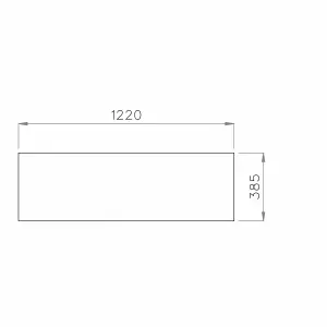 Matt Black Stone effect Chamfered straight edge Solid core laminate Worktop (T) 1.2cm x (L) 122cm x (W) 38.5cm