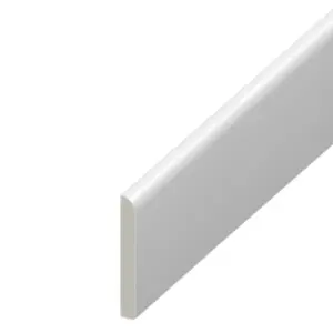 UPVC 95mm Flat White Architrave Fascia Board - 1.25M x 2 Total 2.5 Meters