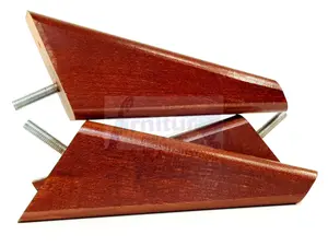 SET OF 4 REPLACEMENT FURNITURE SQUARE FEET MAHOGANY STAIN TAPERED WOODEN LEGS 150mm HIGH M10