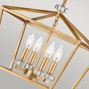 Luminosa Hinkley Stinson Lanterns Pendant Ceiling Light Distressed Brass