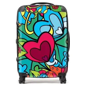 Hippie Psychedelic Pattern Suitcase - Medium