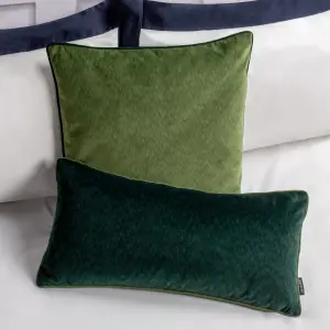 Paoletti Torto Velvet Piped Feather Rich Cushion