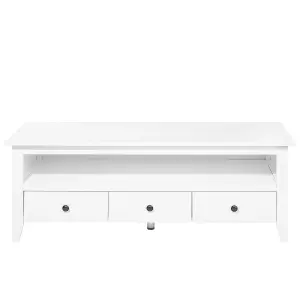 Beliani Rustic TV Stand White BERKELEY