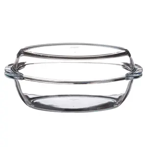 Urbn-Living Oval Glass 2 Piece Casserole Bakeware Set