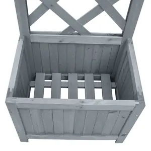 Berkfield Trellis Planter 40x30x135 cm Solid Firwood