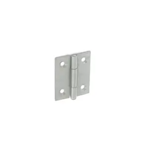 Securit Steel Butt Hinges (Pack of 2) Silver (40mm)