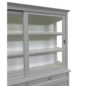 Stiles Display Cabinet Light Grey