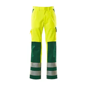 Mascot Safe Compete Olinda Trousers - Hi-Vis Yellow   (32.5) (Leg Length - Regular)