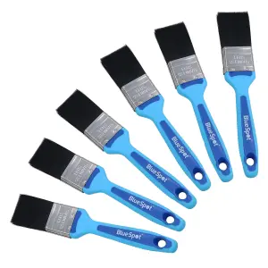 1.5" Synthetic Paint Brush Painting + Decorating Brushes Soft Grip Handle 6 Pack