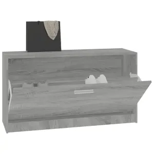 Berkfield Shoe Bench Grey Sonoma 80x24x45 cm Engineered Wood