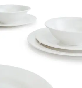 18pc Round Melamine Dinner Set-(STRONG PLASTIC)