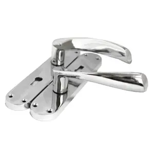 Monja Astrid Door Handles Arched Lever Polished Chrome Key Lock