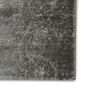 Grey Gold Abstract Modern Easy to clean Rug for Bedroom & Living Room-120cm X 170cm