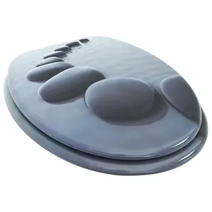 WC Toilet Seat MDF Lid Stones Design