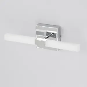 Litecraft Reno Chrome Twin LED Bathroom Wall Light