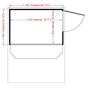 Shire Timber Bar 6x4 ft with Single door Apex Wooden Garden bar - Assembly service included