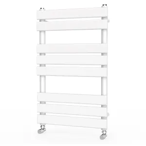 Rinse Flat Panel White Towel Radiator Bathroom Heated Towel Rail 800x500mm