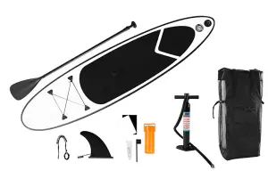 Professional Large Inflatable 10ft SUP with Accessories - Black