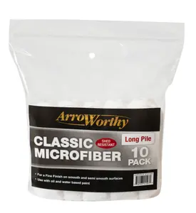 Arroworthy Classic Microfiber Mini Roller Refill - Long Pile - 4" (10 Pack)