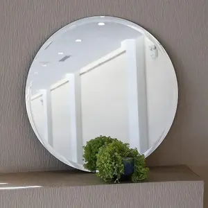 Frameless Round Wall Mounted Mirror L 60cm