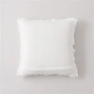 Dunelm Snowball White Cushion, Modern, Acrylic