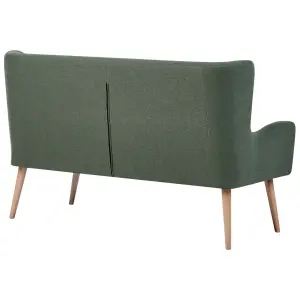 2 Seater Fabric Sofa Green SKIBBY