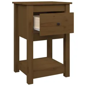 Berkfield Bedside Cabinets 2 pcs Honey Brown 40x35x61.5cm Solid Wood Pine